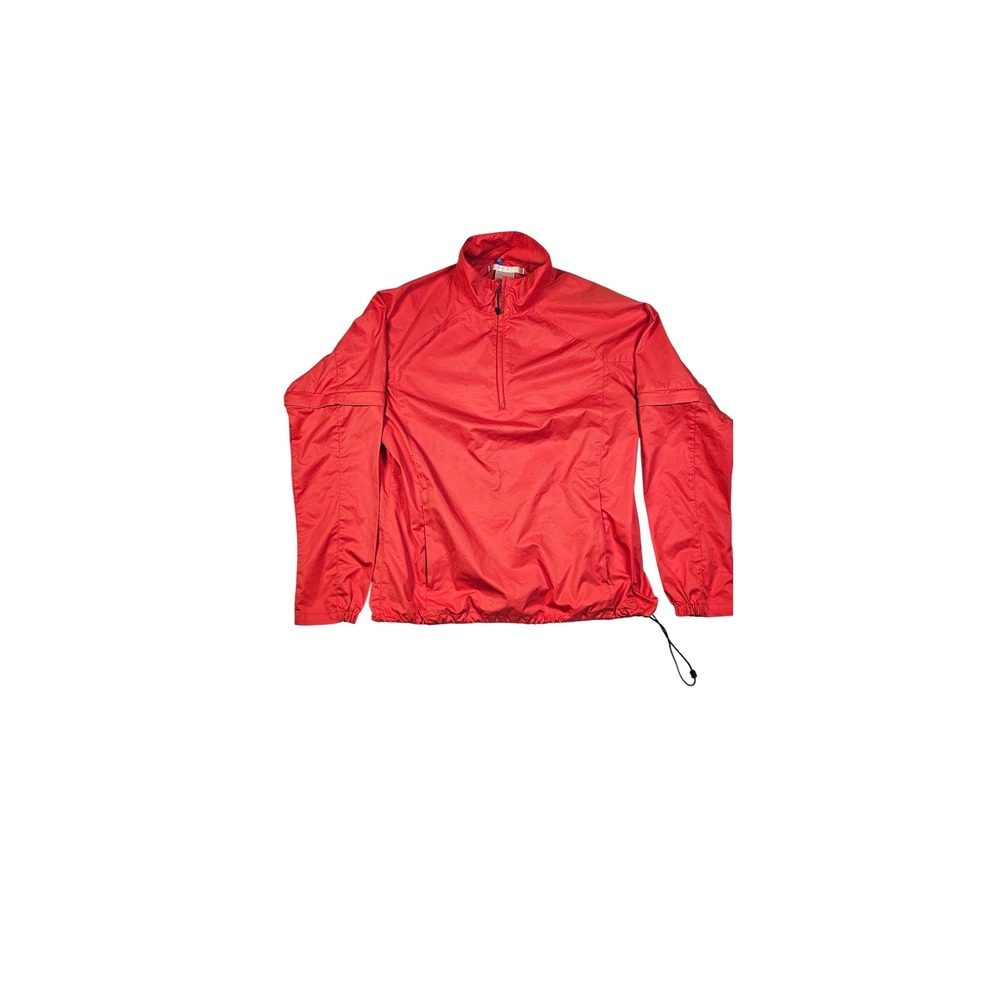 Nike Golf‎ Clima-FIT Red Quarter Zip Windbreaker Jacket Mens Medium Pullover